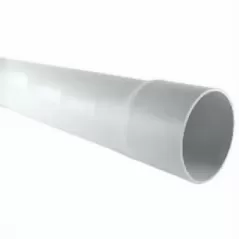 Sewer Pipe, 8" x 20' Bell End White, Solid PVC | KB-3520