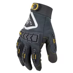 Gloves, Large Knitted Synthetic Leather Palm Birdeye Mesh Fabric Back Elastic Cuff | 162L