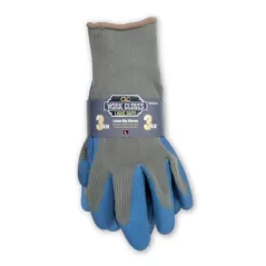 Gloves, X-Large Cotton/Polyester Knit Natural Latex Rubber Dip Palm Bluegripper Latex Dip | PK2030XL
