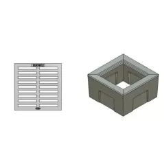 OldCastle Christy V64 Square Drain Box Extension Concrete 12" | CRSV64X12