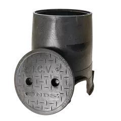 NDS Round Pro-Spec Box Black 6", W 8-3/8" x L 8-3/8" x H 9-1/16" | 107BC BLK