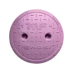 NDS Round Pro-Spec Overlapping Cover Purple 6", W 6-1/2" x L 6-1/2" x H 3/4" | 107CR