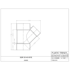 Drain Wye, 8" x 6" Hub x Hub x Hub PVC Sewer | 86P08