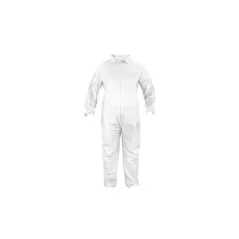 Crew Coverall Safety Vest, Xx-Large Polyethylene Coating Non-Woven Microporous White Zipper | 6955