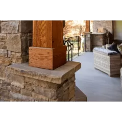 4-Sides Rockfaced Sandstone, Buff, 24 x 24 x 2" | BUFFPCP24242-4RF