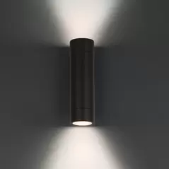 WAC Estrella Tall LED Cylindrical Wall Sconce 12V, Black | 3611-27/30/40BK