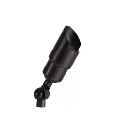 Alliance Bullet Black Mr16 Lamp Base, Black Construction With Convex Lens, No Lamp, Double Wire Lead (18” & 25’) And Stake | BL110-BLK