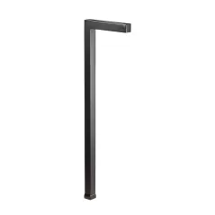 Alliance Lighting Contemporary Path Light, Brass W/ Frosted Lense, Double Wire Lead (18" & 25') Stake, Black | PL300-BLK