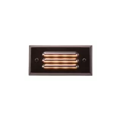 Alliance 6" Integrated LED Panel Louvered CAST Brass Faceplate, 25" Lead, Black | SL25-LED-BLK