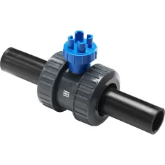 Ball Valve, 2"HDPE Spigot 160 psi Operating Nut PVC HD-SC Slow-Close True Union