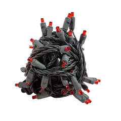 LED 5MM GLISTEN RED 50L 6" SPACING