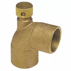 Cast Copper 90 Degree Vent Elbow w/ Drain C X C 3/4"