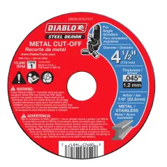 Diablo Steel Demon Type 1 Metal Cut-Off Disc 4" X 1/2"