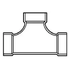 PVC DWV Two Way Cleanout Tee 4" Hub | P448-040