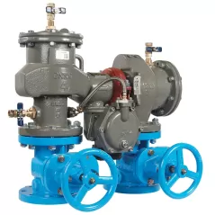 Febco LF880V-NRS-FS Reduced Pressure Zone Assembly Backflow Preventer N-Pattern NRS Shutoff w/ Flood Sensor Lead Free Ductile Iron 4" | F122953