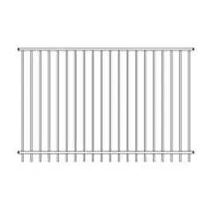 Biasable Remington Panel 2 Rail Black 46" x 94" | 656469444B