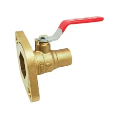 Red-White Ball Valve Lead-Free Brass 2" Solder x Flange | 2419AB2