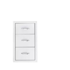 SUMMERSET Stainless Steel Triple Drawer 17"