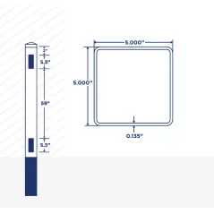 Vinyl Fencing Privacy End Post 72" 2 Rail (8') Almond | 73051850