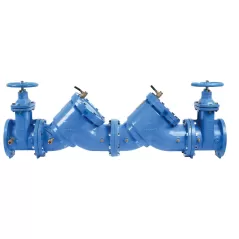 Watts LF709-DNRS-IOT Double Check Valve Assembly Backflow Preventer Domestic NRS Shutoff w/ Test Cocks Lead Free Cast Iron 6" | 88003396