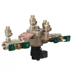 Watts 009M2-QT-FS Reduced Pressure Zone Assembly Backflow Preventer Quarter Turn Shutoff w/ Flood Sensor Contains Lead Bronze 1-1/2" | 88004034
