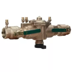 Watts LF009M2-QT-FS Reduced Pressure Zone Assembly Backflow Preventer Quarter Turn Shutoff w/ Flood Sensor Lead Free Copper Silicon Alloy 2" | 88004115
