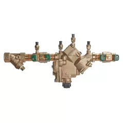 Watts LF909M1-QT-FS Reduced Pressure Zone Assembly Backflow Preventer Quarter Turn Shutoff w/ Flood Sensor Small Diameter Lead Free Copper Silicon Alloy 2" | F391012