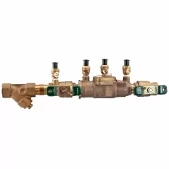 Watts 007M2-QT-FZ Double Check Valve Assembly Backflow Preventer Quarter Turn Shutoff w/ Freeze Sensor Contains Lead Bronze 1-1/2" | T062616