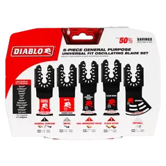 Diablo Universal Oscillating Blades for General Purpose 5 Piece