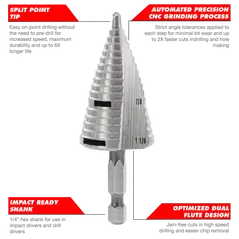 Diablo Impact Step Drill Bit (17 Steps) 7/8" - 1-1/8" | DSD1125S17