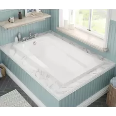 Tempest End Drain Aeroeffect Bathtub, Acrylic White | 100103-103-001-100