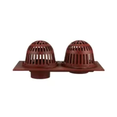MIFAB Cast Iron Combined Roof Drain with Aluminum Dome & Overflow Standpipe 4" | R154