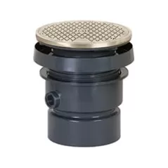 Sioux PVC Finish Line Cleanout 4 Soc 6.5" Round with Nickel Bronze Top 4" | 834-4PNRB