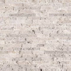 SILVER TRAVERTINE - SPLITFACE - THIN VENEER PANEL - 6" X 24" - FLATS - EACH (M)