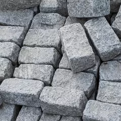 SALT AND PEPPER GRANITE COBBLES - 4 X 8 X 4