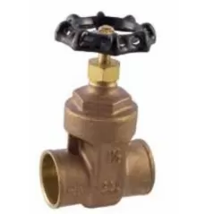 Aqualine Full Port Gate Valve Brass 3/4" Solder | BGV-075S-LF