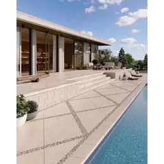 Techo-Bloc Travertina Kleanbloc HD² Paver, 30" x 30", Ivory | 006188