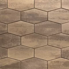Techo-Bloc Hexa 60mm HD² Smooth Paver, Chestnut Brown | 006742
