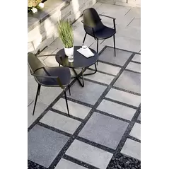 Techo-Bloc Industria Polished HD² Paver, 300X300, Shale Grey | 008482