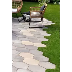 Techo-Bloc Hexa Smooth HD² Paver, 30mm, Grayed Nickel | 009421