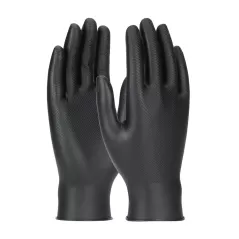 Grippaz Disposable Gloves, 6 Mil, X-Large Nitrile Black | 67-246/XL