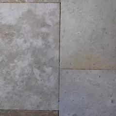 NO.7 LUGET CLAIR FRENCH LIMESTONE ANTIQUED TOP, DISTRESSED EDGES 24" X RL X 2CM
