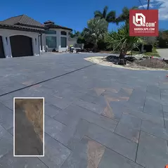 BLUESTONE DARK PORCELAIN PAVER 3CM 192 SF/ PAL 7.11 SF/ BX 3.56 SF/ EA 16" X 32" X 1-1/8"