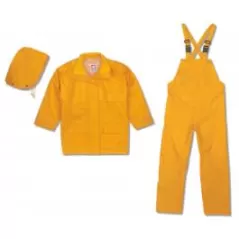 Open Road Ripstop Rain Suit, Large Nylon, Cotton Corduroy Collar, Polyester With Pvc Ribstop | 2900Y-L