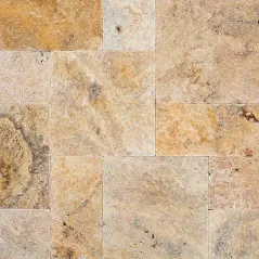 MSI TUSCANY SCABAS TRAVERTINE - PAVER, TUMBLED - VERSAI PATTERN 1-1/4"