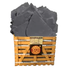 FLAGSTONE SAND BASE ANTIQUE BLACK SAND BASE ANTIQUE BLACK (LIMESTONE–TUMBLED) 2"