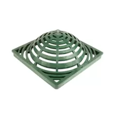 12" Square Domed Drain Atrium Grate, Green | G12SAG