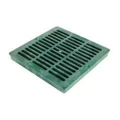 12" Square Flat Drain Grate, Green | G12SFG_alt