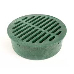6" Round Flat Grate, Green | G6RFG_alt
