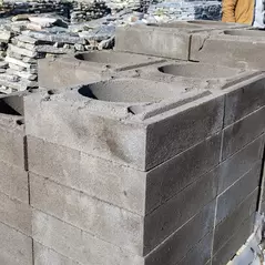 Solid Chimney Block, 22" x 22" x 6" For Masonry Fireplaces